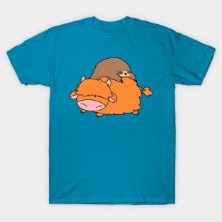 Sloth and Highland Cow T-Shirt